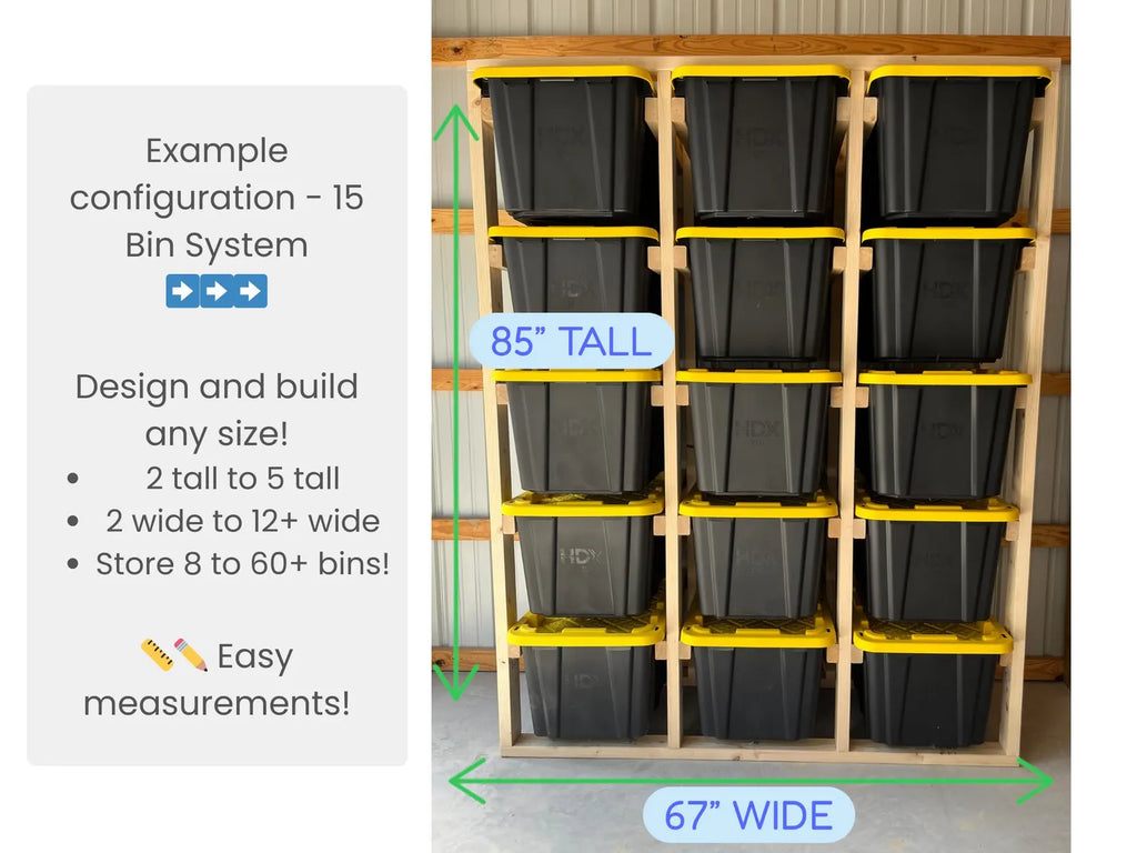 27 Gallon Tote Storage Rack Plans