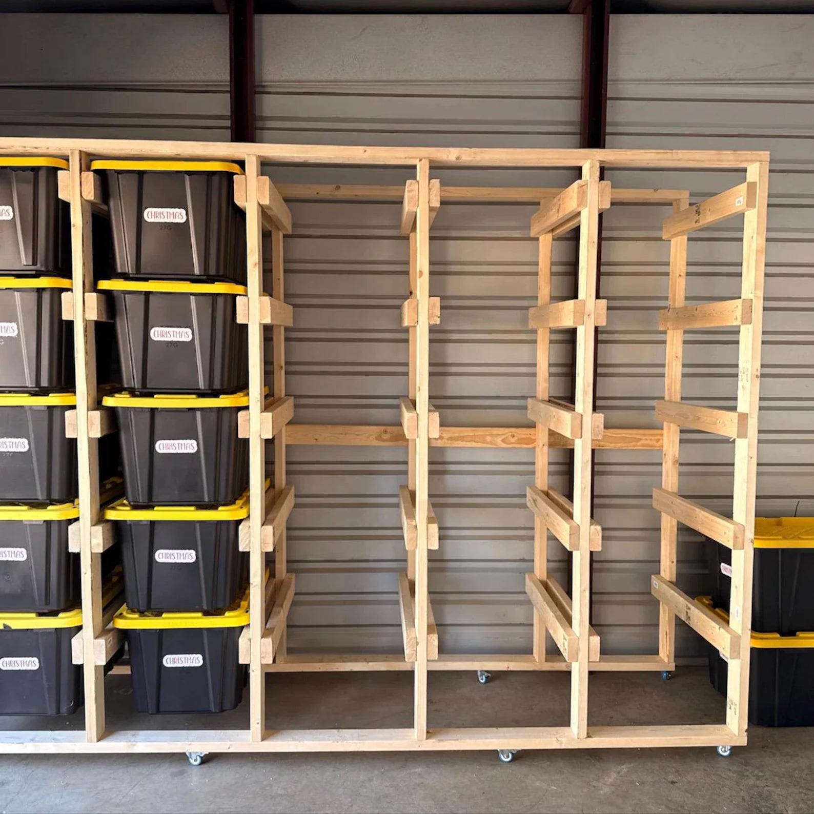 27 Gallon Tote Storage Rack Plans