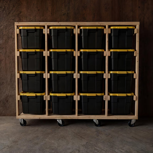 27 Gallon Tote Storage Rack Plans