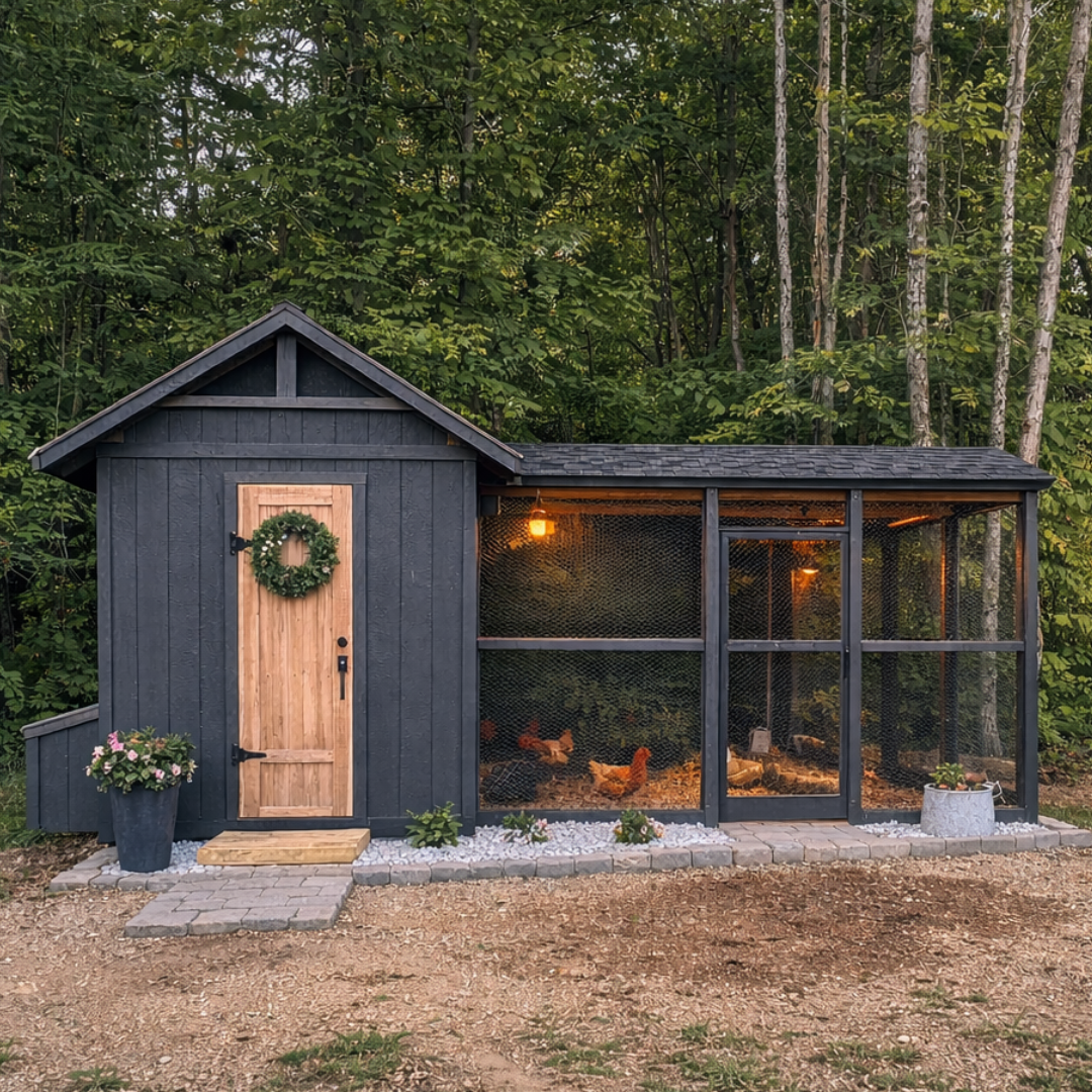 Walk-In Chicken Coop Plans for 10–12 Chickens