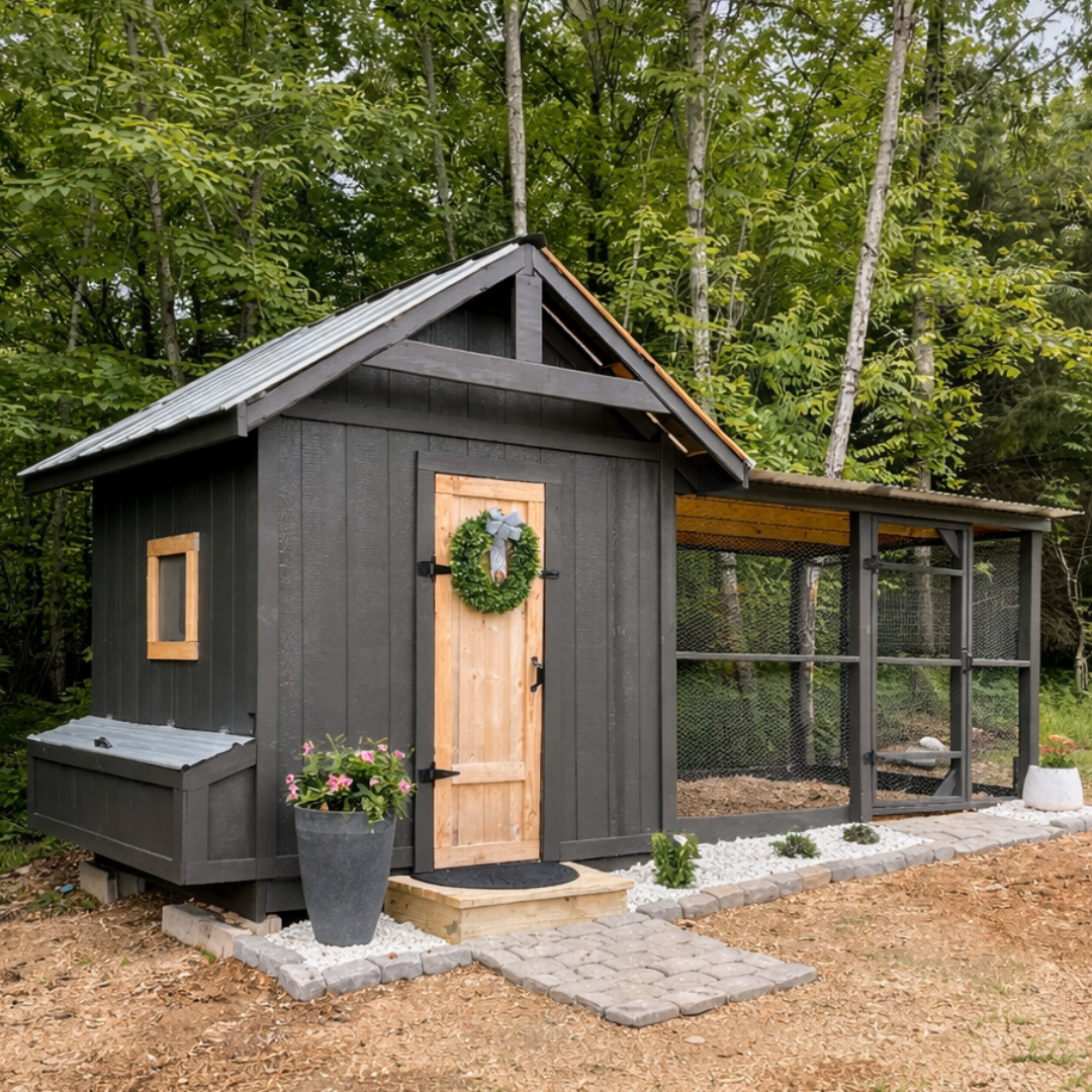 Walk-In Chicken Coop Plans for 10–12 Chickens